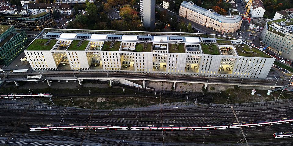 Jacob Burckhardt-Haus, Luftbild von Manuela Schwendener UB Basel