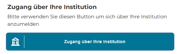 Screenshot Zugang über Institution